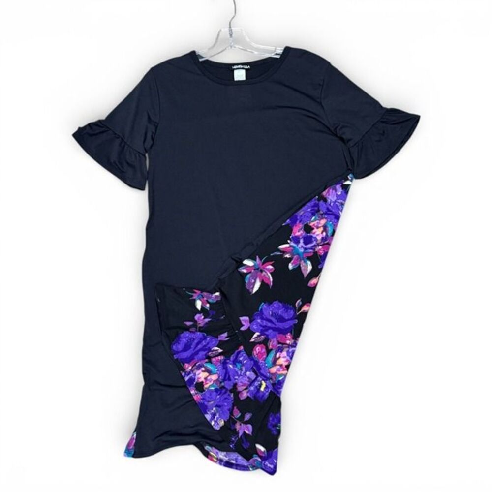 Color Block Floral Dress